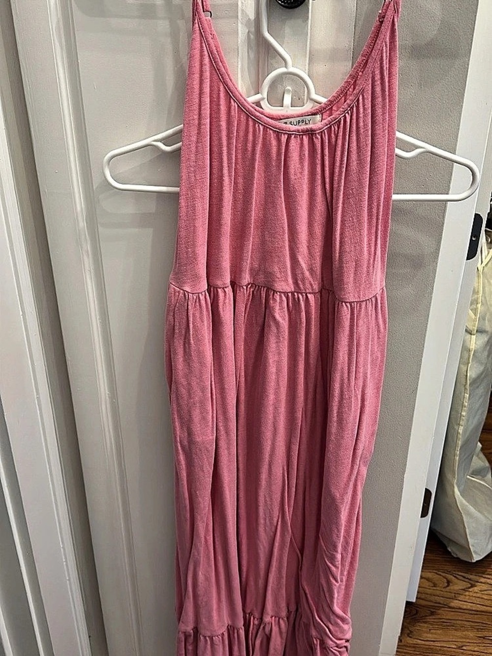 Z Supply Pink Tiered Maxi Dress